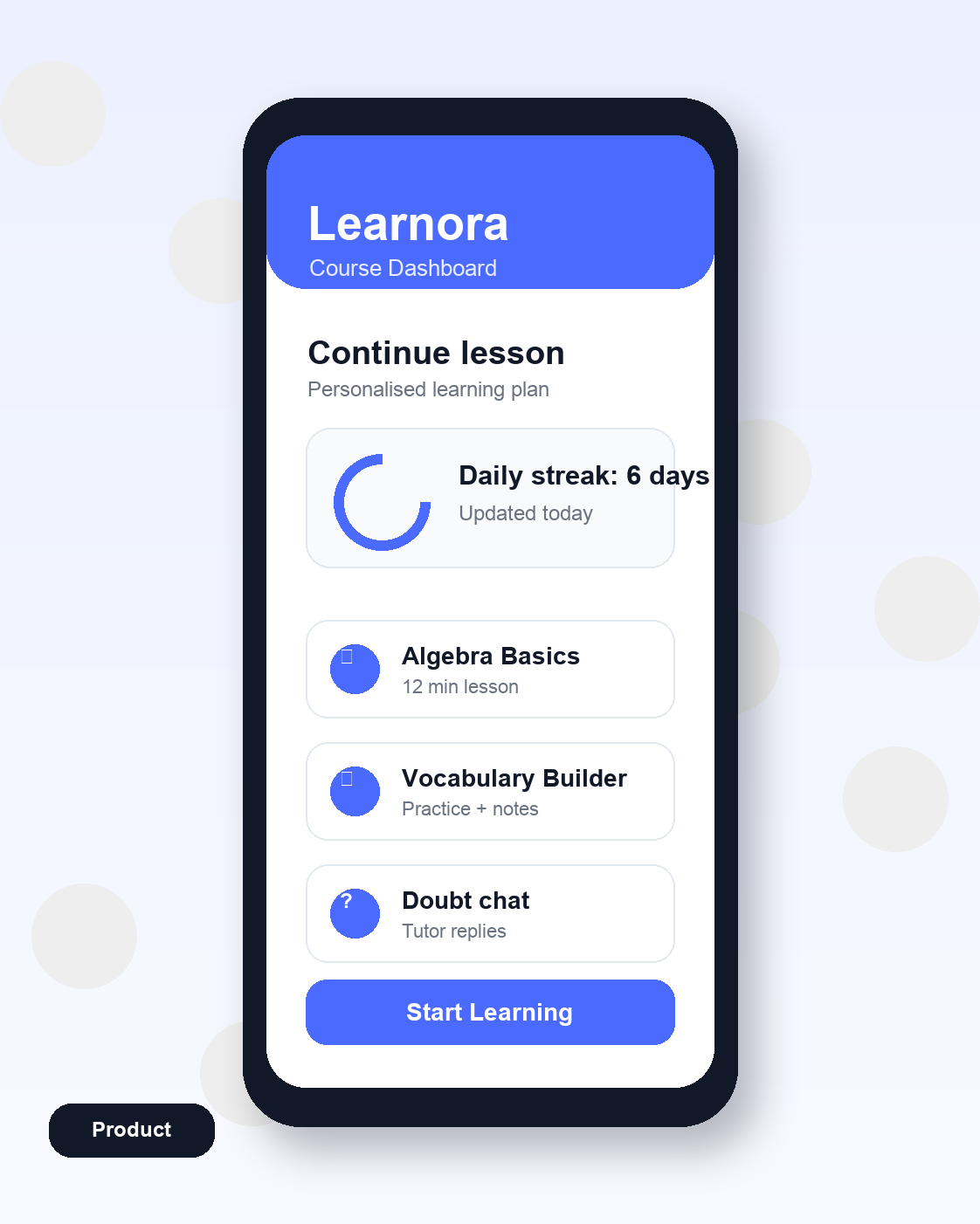 EdTech Apps product photo, generated with MorphAds
