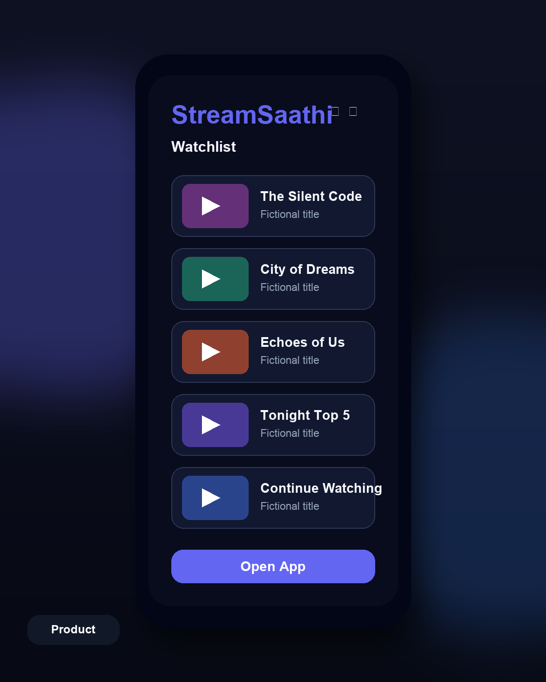OTT & Streaming Apps product photo, generated with MorphAds
