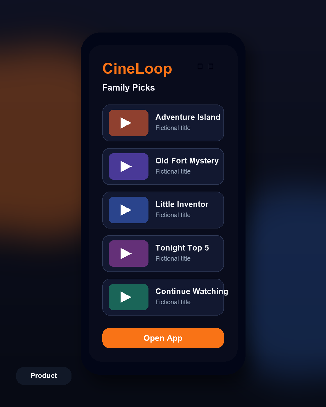 OTT & Streaming Apps product photo, generated with MorphAds