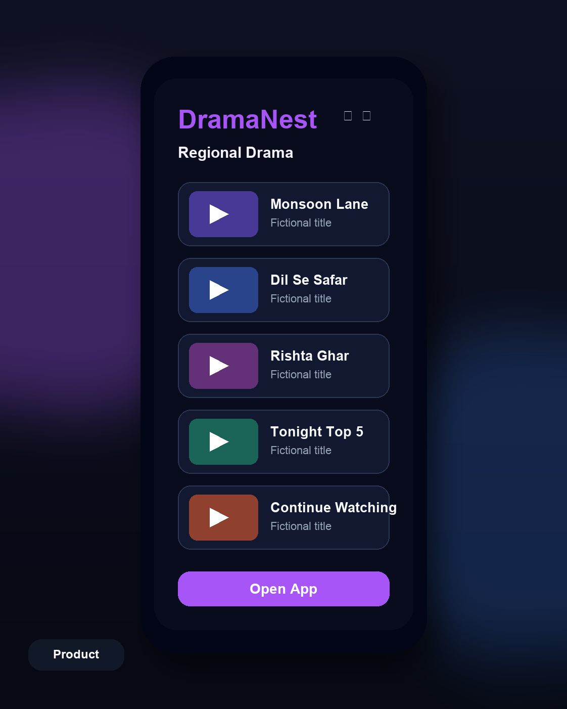 OTT & Streaming Apps product photo, generated with MorphAds