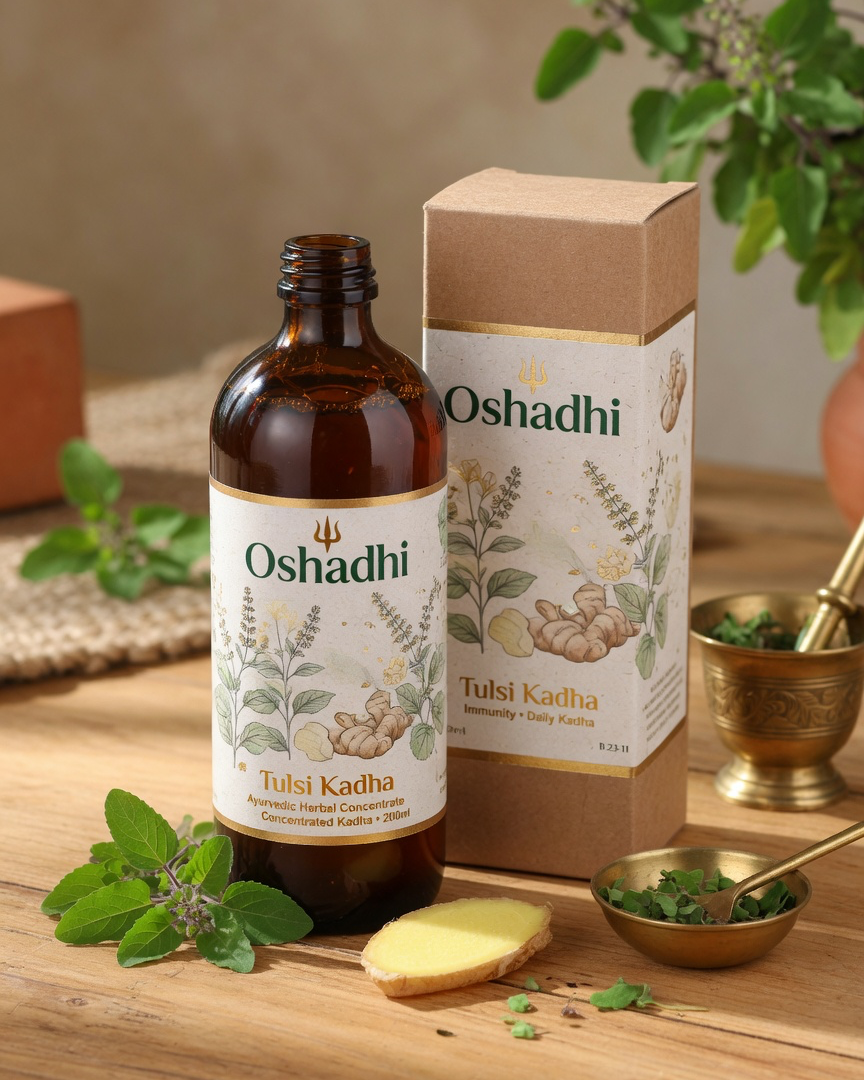 Ayurveda product photo, generated with MorphAds