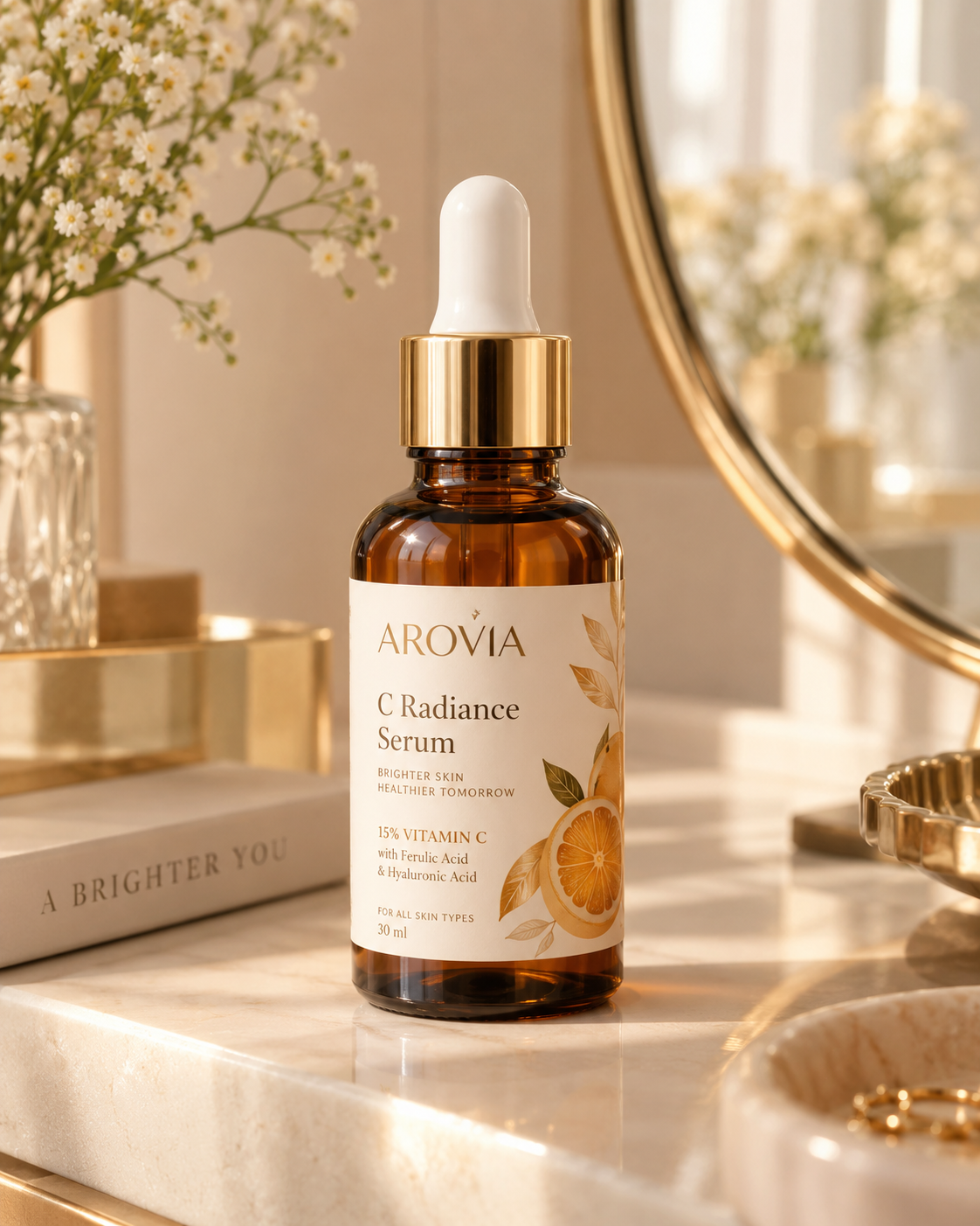 Serums & Moisturisers product photo, generated with MorphAds