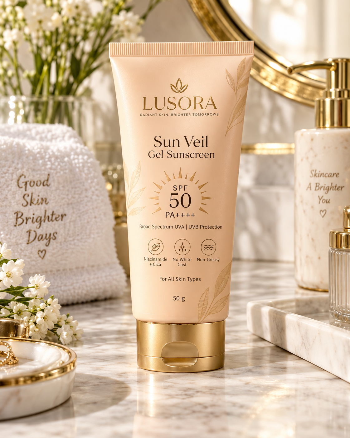 Sunscreen & SPF product photo, generated with MorphAds