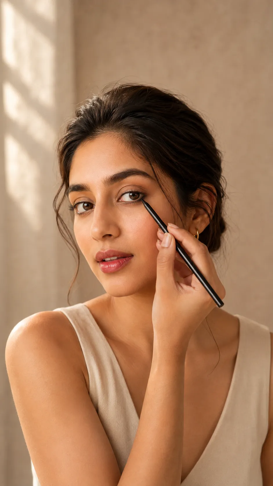 Indian creator reviewing a D2C beauty product
