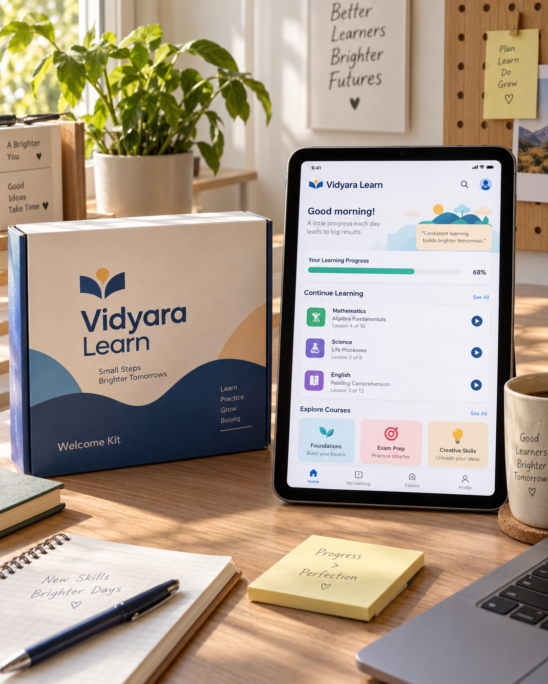 EdTech product photo, generated with MorphAds