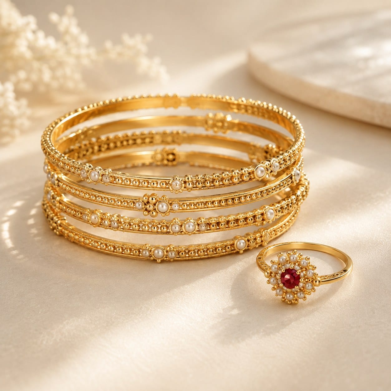Jewellery product photo, generated with MorphAds