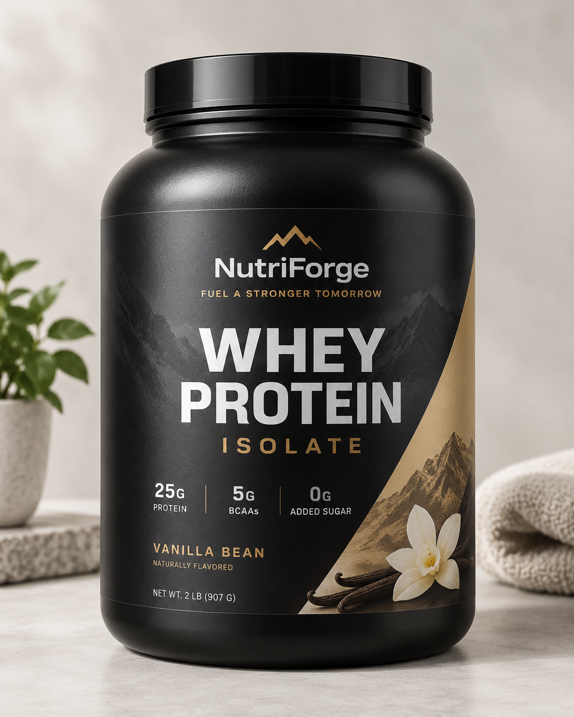 Supplements & Nutrition product photo, generated with MorphAds