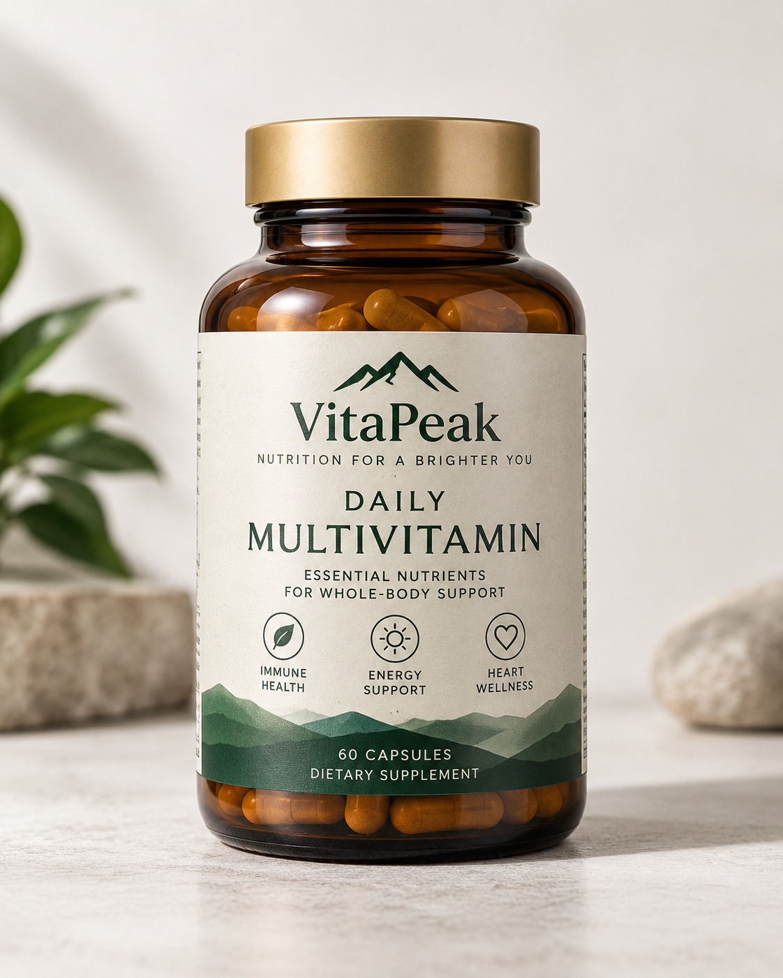 Supplements & Nutrition product photo, generated with MorphAds