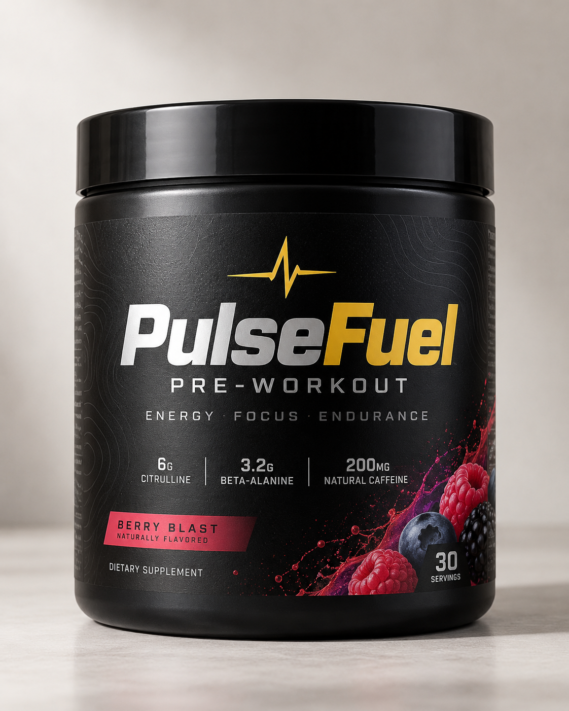Supplements & Nutrition product photo, generated with MorphAds
